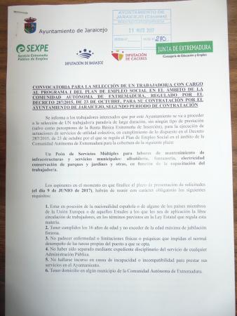 Imagen 1 Plaza de peón servicios múltiples.