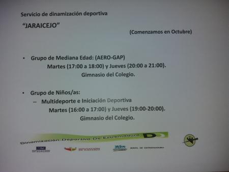 Imagen Dinamizacion deportiva JARAICEJO.