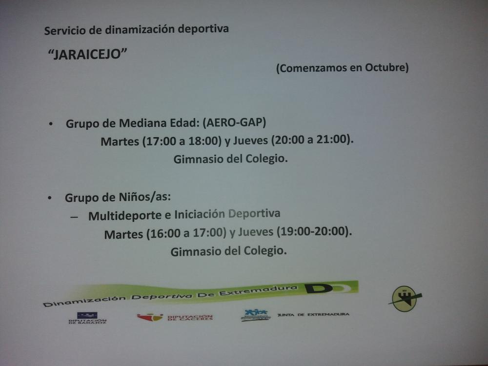Imagen Dinamizacion deportiva JARAICEJO.