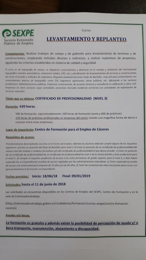 Imagen CURSO LEVANTAMIENTO Y REPLANTEO